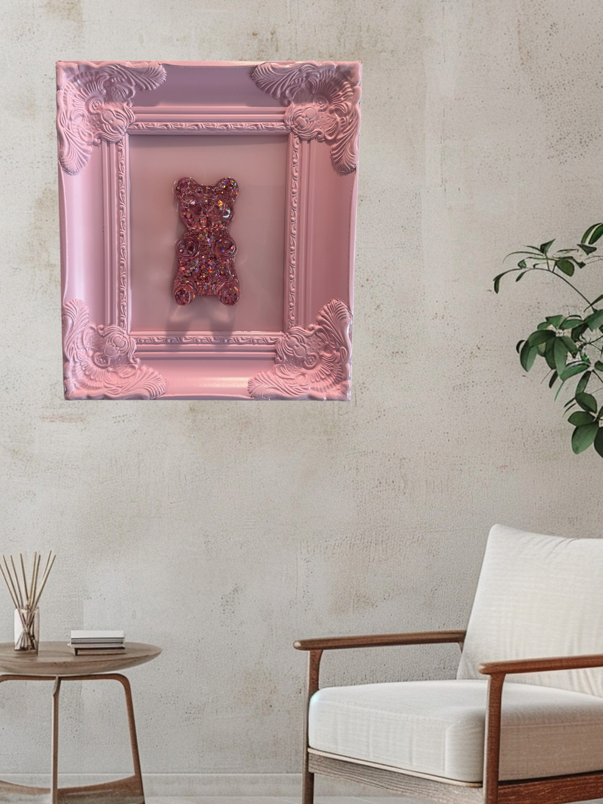 MONOCHROME MUSE — Pink Resin Gummy Bear Wall Art