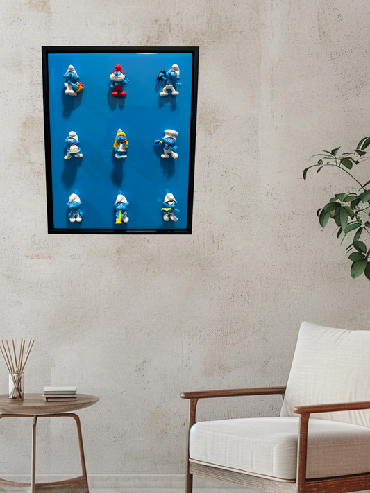 Smurfs 40yr Anniversary Resin Wall Pop Art