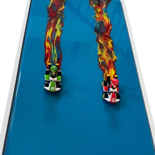 Mario vs Lugi Kart Racers  3D RESIN ART 20x10