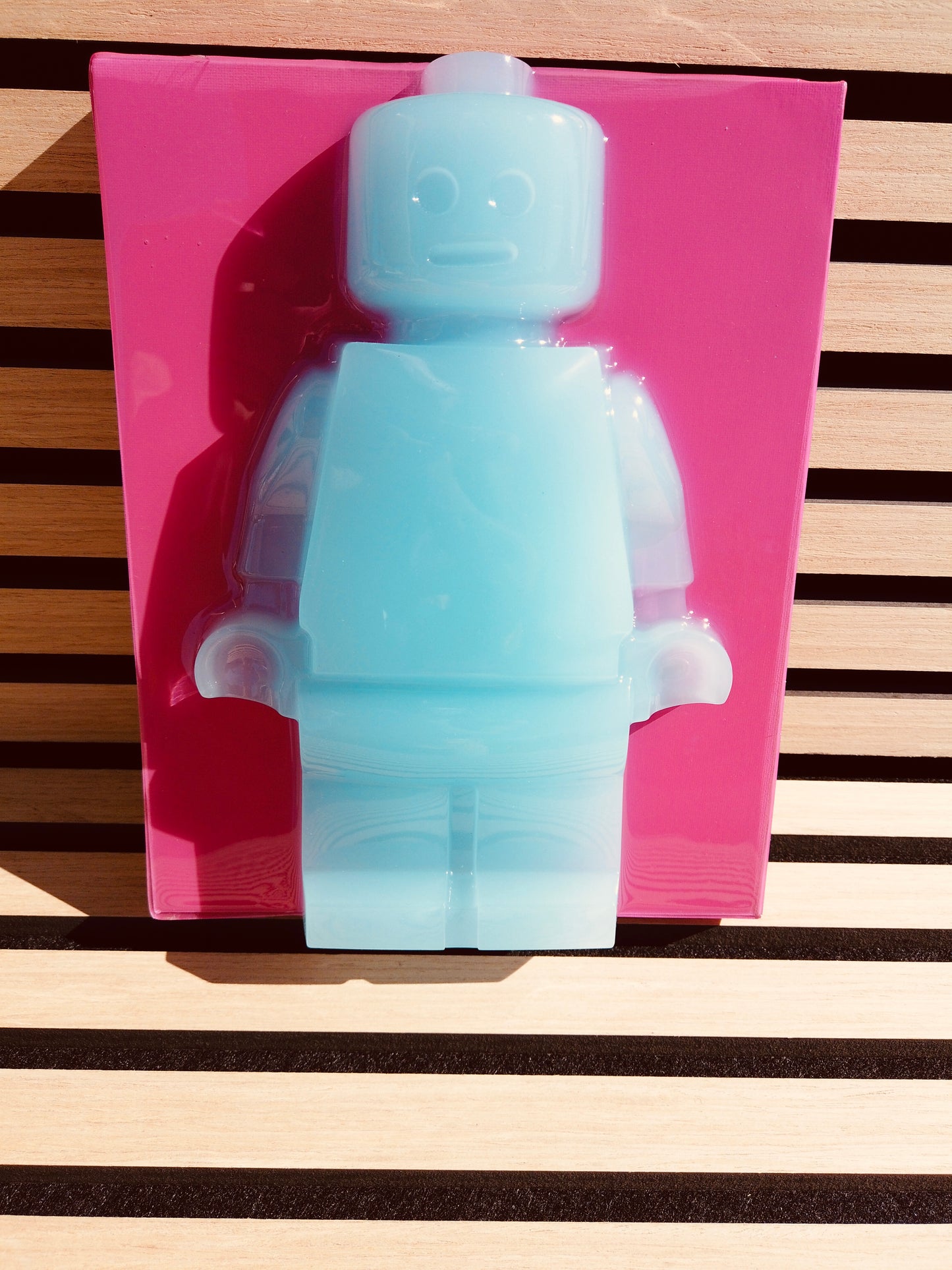 10" Blue Pop Art Brick Robot