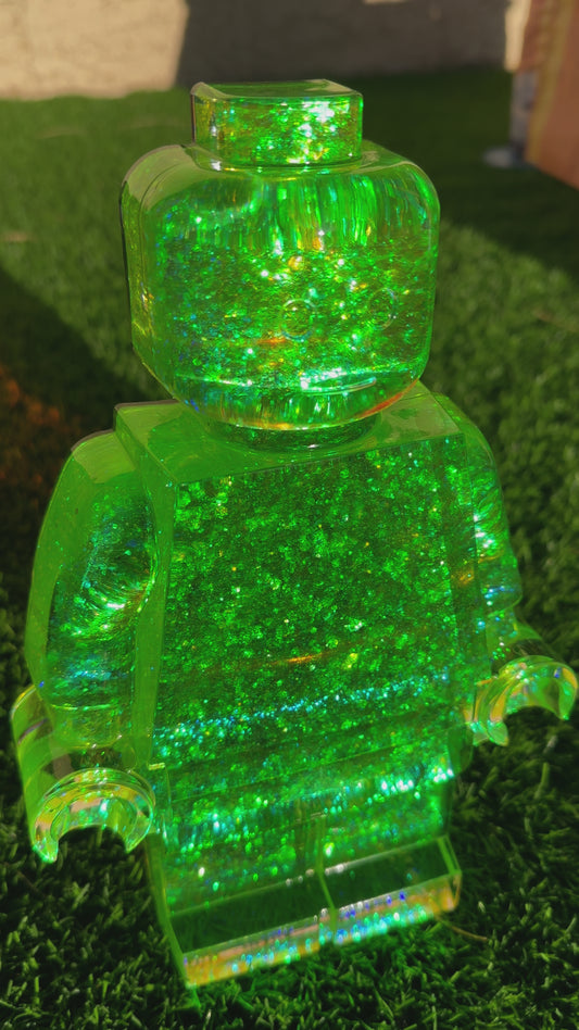 Green Glitter Robot